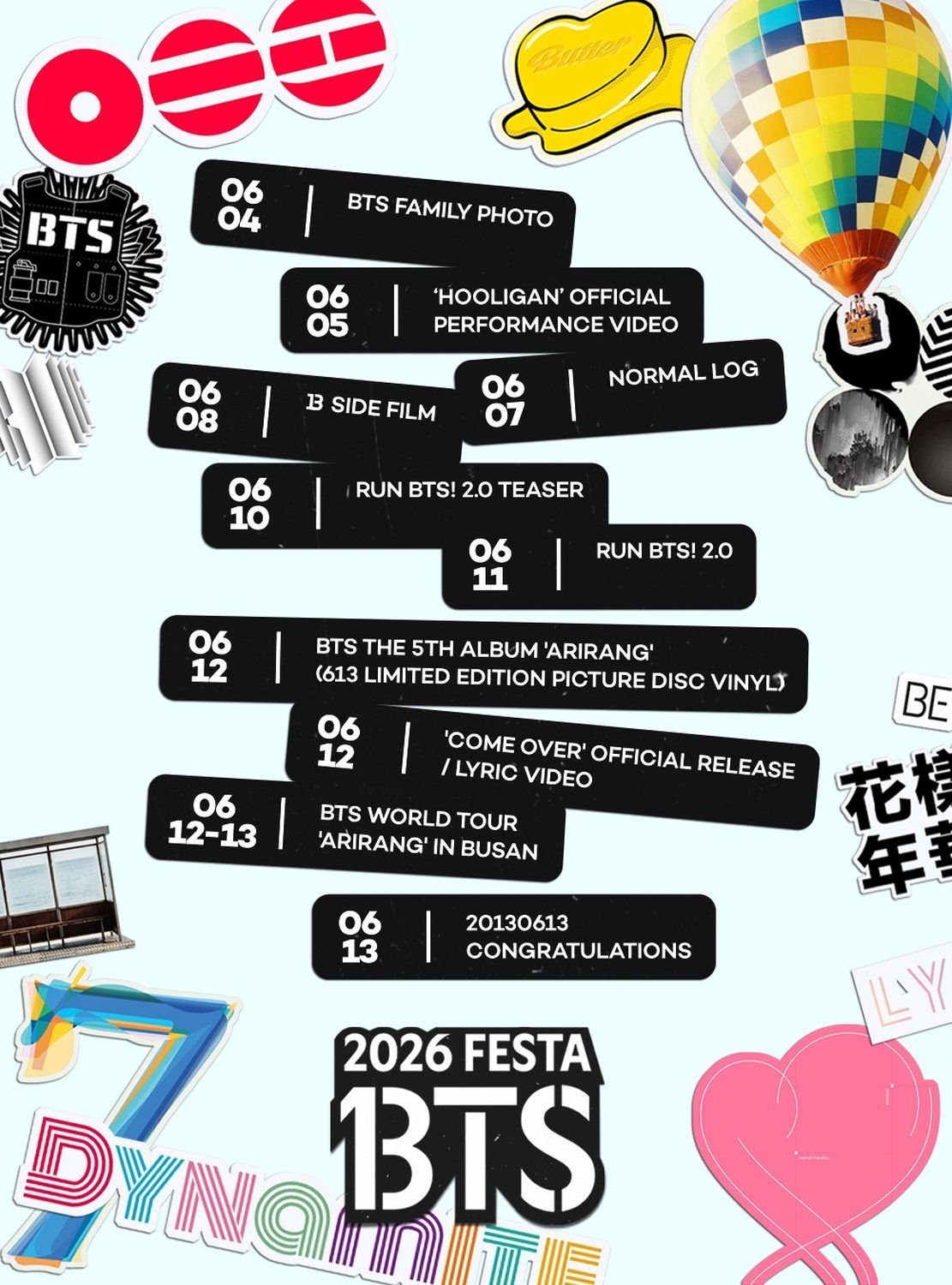 BTS 完全体で迎えるデビュー13周年！ 「2026 BTS FESTA」タイム
